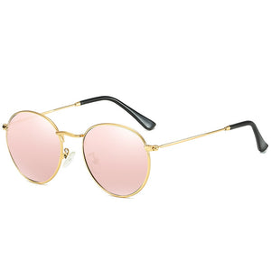 Round Sunglasses Polarized Men Women Retro Steampunk Party Mirror Sunglass  Brand Black Polar Glasses For Driving