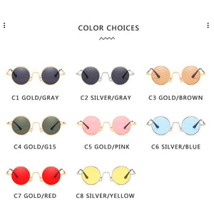 Round Sunglasses Women Brand Designer  Retro Sun Glasses Lens Alloy  female Eyewear Frame Driver Goggles