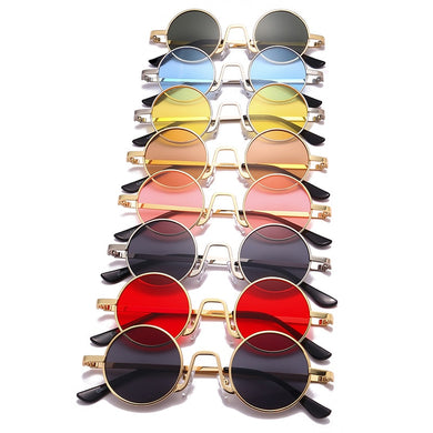 Round Sunglasses Women Brand Designer  Retro Sun Glasses Lens Alloy  female Eyewear Frame Driver Goggles