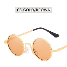 Carica l&#39;immagine nel visualizzatore di Gallery, Round Sunglasses Women Brand Designer  Retro Sun Glasses Lens Alloy  female Eyewear Frame Driver Goggles