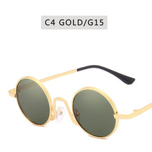 Carica l&#39;immagine nel visualizzatore di Gallery, Round Sunglasses Women Brand Designer  Retro Sun Glasses Lens Alloy  female Eyewear Frame Driver Goggles