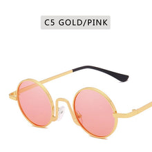 Carica l&#39;immagine nel visualizzatore di Gallery, Round Sunglasses Women Brand Designer  Retro Sun Glasses Lens Alloy  female Eyewear Frame Driver Goggles
