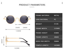 Carica l&#39;immagine nel visualizzatore di Gallery, Round Sunglasses Women Brand Designer  Retro Sun Glasses Lens Alloy  female Eyewear Frame Driver Goggles