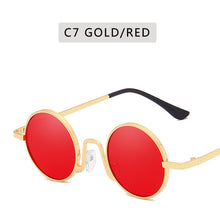 Carica l&#39;immagine nel visualizzatore di Gallery, Round Sunglasses Women Brand Designer  Retro Sun Glasses Lens Alloy  female Eyewear Frame Driver Goggles