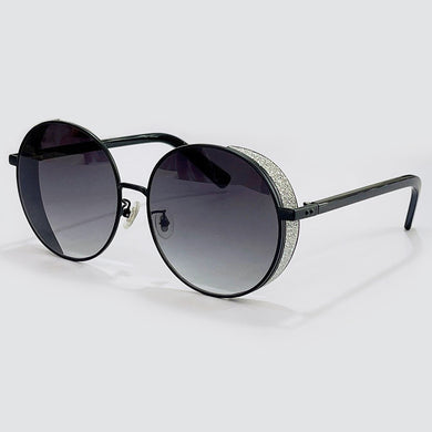 Round Sunglasses Women  Brand Mirror Bling Sun Glasses With Chain For Female UV400