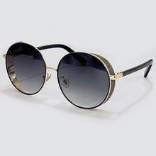 Load image into Gallery viewer, Round Sunglasses Women  Brand Mirror Bling Sun Glasses With Chain For Female UV400