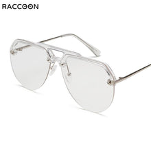 Load image into Gallery viewer, Semi Rimless Pilot Red Sunglasses Women  Oversized Sun Glasses Men Twin Beam Vintage Retro Sunglass Uv400 Eyewear