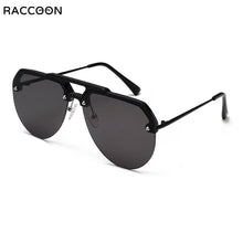 Load image into Gallery viewer, Semi Rimless Pilot Red Sunglasses Women  Oversized Sun Glasses Men Twin Beam Vintage Retro Sunglass Uv400 Eyewear