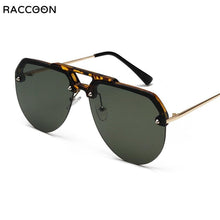 Load image into Gallery viewer, Semi Rimless Pilot Red Sunglasses Women  Oversized Sun Glasses Men Twin Beam Vintage Retro Sunglass Uv400 Eyewear