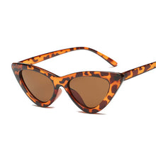 Load image into Gallery viewer, Sexy Vintage Cat Eye Sunglasses Woman Small Black Red Triangle Retro Ladies Sun Glasses Leopard Female Oculos De Sol