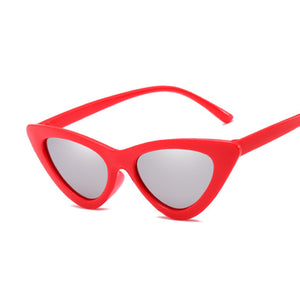 Sexy Vintage Cat Eye Sunglasses Woman Small Black Red Triangle Retro Ladies Sun Glasses Leopard Female Oculos De Sol