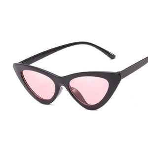 Sexy Vintage Cat Eye Sunglasses Woman Small Black Red Triangle Retro Ladies Sun Glasses Leopard Female Oculos De Sol