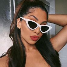 Load image into Gallery viewer, Sexy Vintage Cat Eye Sunglasses Woman Small Black Red Triangle Retro Ladies Sun Glasses Leopard Female Oculos De Sol