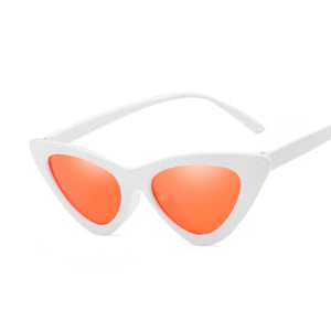 Sexy Vintage Cat Eye Sunglasses Woman Small Black Red Triangle Retro Ladies Sun Glasses Leopard Female Oculos De Sol