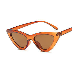 Sexy Vintage Cat Eye Sunglasses Woman Small Black Red Triangle Retro Ladies Sun Glasses Leopard Female Oculos De Sol