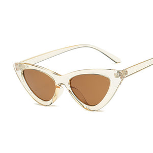 Sexy Vintage Cat Eye Sunglasses Woman Small Black Red Triangle Retro Ladies Sun Glasses Leopard Female Oculos De Sol