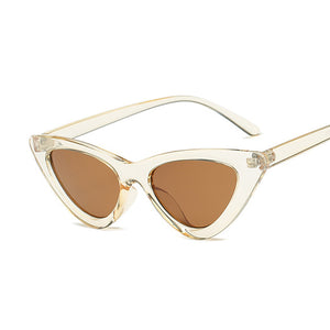 Sexy Vintage Cat Eye Sunglasses Woman Small Black Red Triangle Retro Ladies Sun Glasses Leopard Female Oculos De Sol