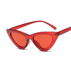 Sexy Vintage Cat Eye Sunglasses Woman Small Black Red Triangle Retro Ladies Sun Glasses Leopard Female Oculos De Sol
