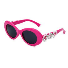 Load image into Gallery viewer, Sexy Women Diamond Oval Sunglasses  Brand Vintage Oval Sun Glasses With Circle Rhinestone Female Eyewear UV400