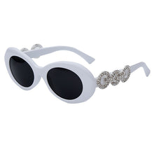 Load image into Gallery viewer, Sexy Women Diamond Oval Sunglasses  Brand Vintage Oval Sun Glasses With Circle Rhinestone Female Eyewear UV400