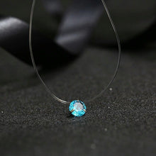 Carica l&#39;immagine nel visualizzatore di Gallery, Fashion Shiny Crystal Necklace Zircon Pendant Transparent Fishing Line Invisible Ladies Necklace Jewelry Clavicle Chain Chocker