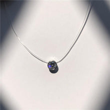 Carica l&#39;immagine nel visualizzatore di Gallery, Fashion Shiny Crystal Necklace Zircon Pendant Transparent Fishing Line Invisible Ladies Necklace Jewelry Clavicle Chain Chocker