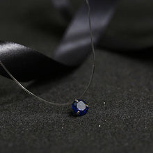 Carica l&#39;immagine nel visualizzatore di Gallery, Fashion Shiny Crystal Necklace Zircon Pendant Transparent Fishing Line Invisible Ladies Necklace Jewelry Clavicle Chain Chocker
