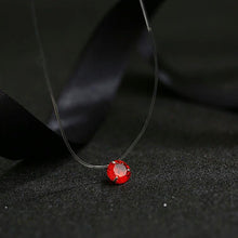 Carica l&#39;immagine nel visualizzatore di Gallery, Fashion Shiny Crystal Necklace Zircon Pendant Transparent Fishing Line Invisible Ladies Necklace Jewelry Clavicle Chain Chocker