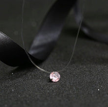 Carica l&#39;immagine nel visualizzatore di Gallery, Fashion Shiny Crystal Necklace Zircon Pendant Transparent Fishing Line Invisible Ladies Necklace Jewelry Clavicle Chain Chocker