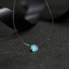 Carica l&#39;immagine nel visualizzatore di Gallery, Fashion Shiny Crystal Necklace Zircon Pendant Transparent Fishing Line Invisible Ladies Necklace Jewelry Clavicle Chain Chocker