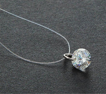 Carica l&#39;immagine nel visualizzatore di Gallery, Fashion Shiny Crystal Necklace Zircon Pendant Transparent Fishing Line Invisible Ladies Necklace Jewelry Clavicle Chain Chocker
