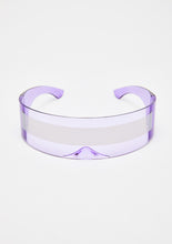 Load image into Gallery viewer, Fashion Siamese Futuristic Wrap Around Monob Costume Sunglasses Luxury Brand Designer Mask Novelty Glasses Purple Blue Goggle
