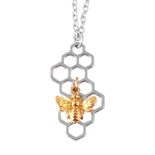 Load image into Gallery viewer, Fashion Silver Gold Necklaces for Women Girl Geometric Honeycomb Bee Animal Pendant Choker Necklace Jewelry Party Prom Gift