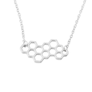 Fashion Silver Gold Necklaces for Women Girl Geometric Honeycomb Bee Animal Pendant Choker Necklace Jewelry Party Prom Gift