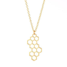 Load image into Gallery viewer, Fashion Silver Gold Necklaces for Women Girl Geometric Honeycomb Bee Animal Pendant Choker Necklace Jewelry Party Prom Gift