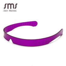 Load image into Gallery viewer, Small Curved Rimless Sunglasses Women  Personality Ultralight One Piece Punk Glasses Men Vintage Unique Eyewear