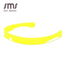 Load image into Gallery viewer, Small Curved Rimless Sunglasses Women  Personality Ultralight One Piece Punk Glasses Men Vintage Unique Eyewear