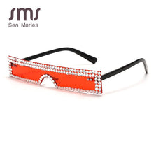 Load image into Gallery viewer, Small Frame Rhinestone Rectangle Sunglasses Women 2023 Vintage Square Diamond Sun Glasses Elegant Eyewear