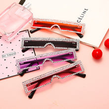 Load image into Gallery viewer, Small Frame Rhinestone Rectangle Sunglasses Women 2023 Vintage Square Diamond Sun Glasses Elegant Eyewear