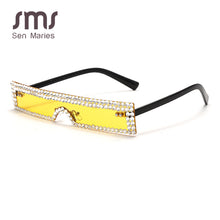 Load image into Gallery viewer, Small Frame Rhinestone Rectangle Sunglasses Women Vintage Square Diamond Sun Glasses Elegant Eyewear