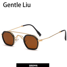 Load image into Gallery viewer, Small Frame Square Sunglasses For Men&#39;s Metal  Brand Designer Sun Glasses Women&#39;s Retro Double Beam Eyewear UV 400