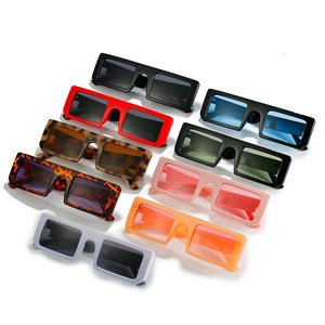 Small Rectangle Jelly Gray Sunglasses Women Shades UV400 Retro Square Leopard 2023 Men Sun Glasses Gafas De Sol