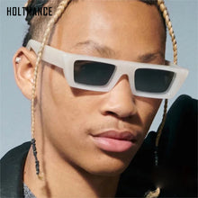 Load image into Gallery viewer, Small Rectangle Jelly Gray Sunglasses Women Shades UV400 Retro Square Leopard Men Sun Glasses oculos de sol