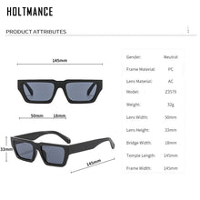 Load image into Gallery viewer, Small Rectangle Jelly Gray Sunglasses Women Shades UV400 Retro Square Leopard Men Sun Glasses oculos de sol