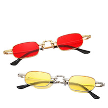 Load image into Gallery viewer, Small Rectangle Sunglasses Metal Frame Vintage Hip Hop spectacles Unisex Brand Goggles Red Yellow Retro Shades Uv400