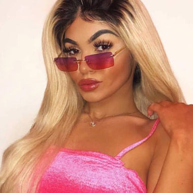 Small Square Sunglasses Women Vintage  Brand Design Sexy Lady Trend Rimless Gradient Sun Glasses For Female UV400