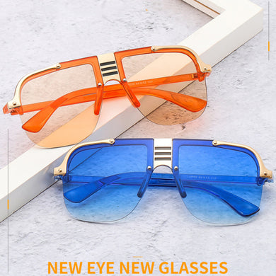 Sports Square Sunglasses For Women Men Vintage Color Half  Metal Frame Outdoor Driving Sun Glasses Trending Products 202