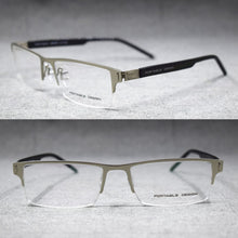 Load image into Gallery viewer, Spring Hinges Half Rimless Eyeglass Frames Rx able lightweight Myopia Glasses