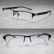 Load image into Gallery viewer, Spring Hinges Half Rimless Eyeglass Frames Rx able lightweight Myopia Glasses