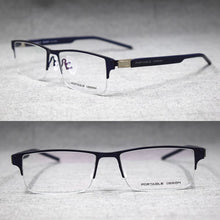 Load image into Gallery viewer, Spring Hinges Half Rimless Eyeglass Frames Rx able lightweight Myopia Glasses